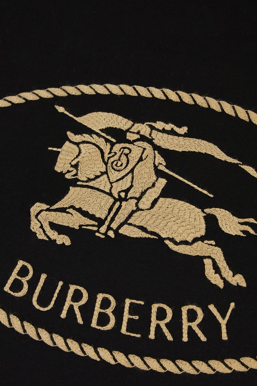 Burberry Black cotton t-shirt Zwart