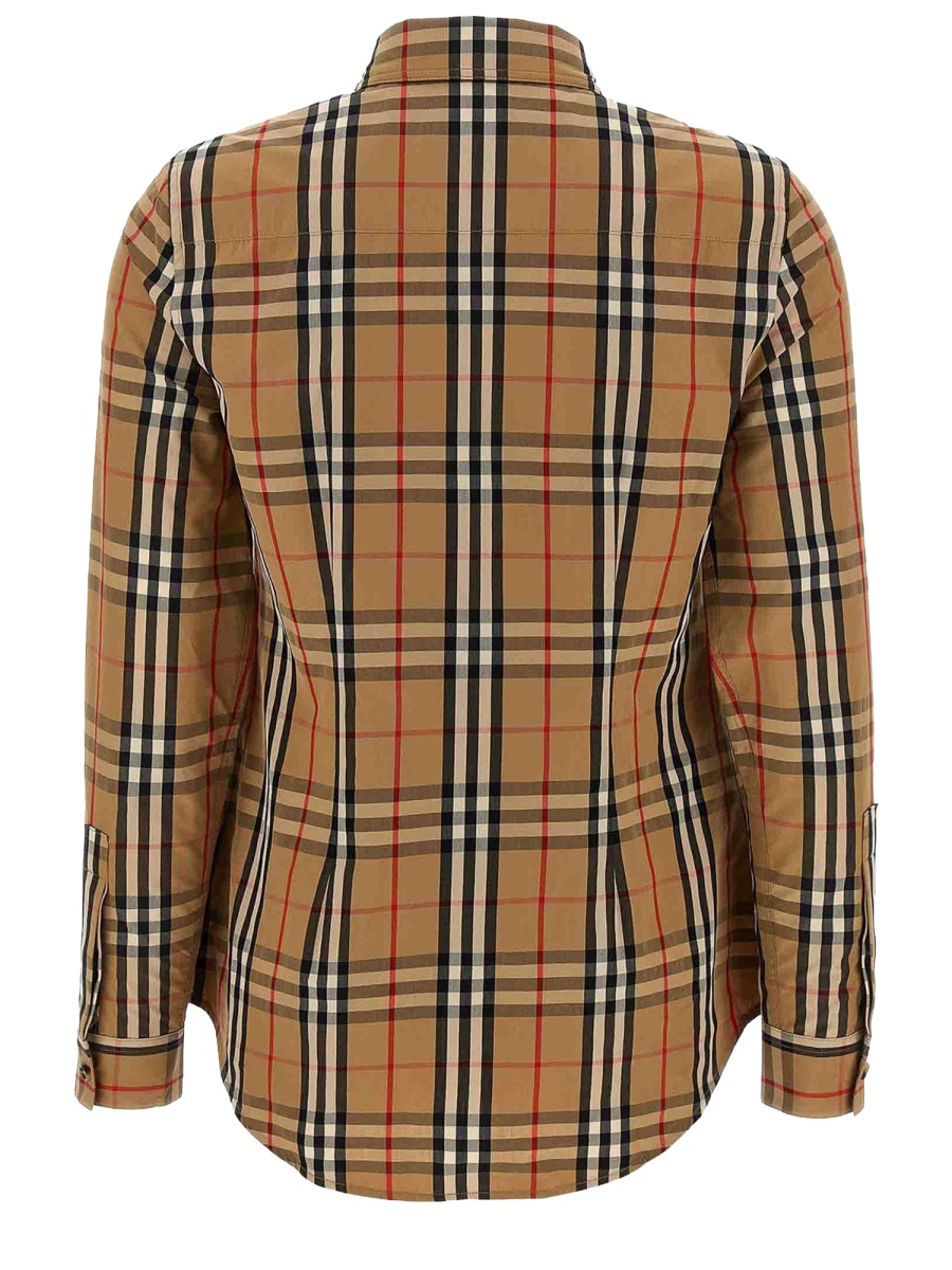 Burberry Warm Beige Check Casual Shirt Bruin
