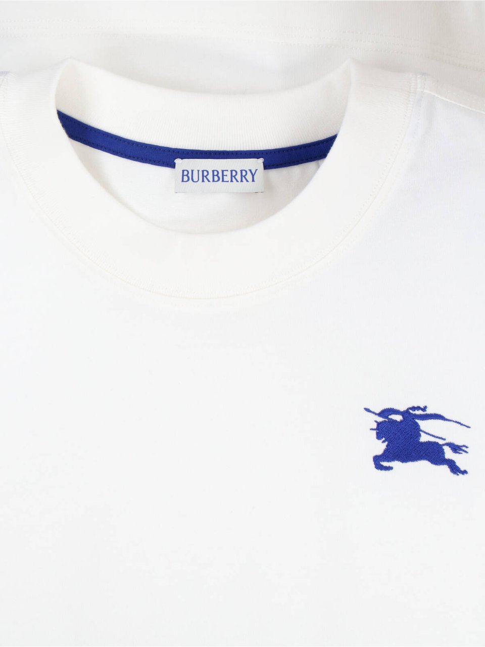 Burberry "Ekd" T-Shirt In White Cotton, Crew Neck Wit