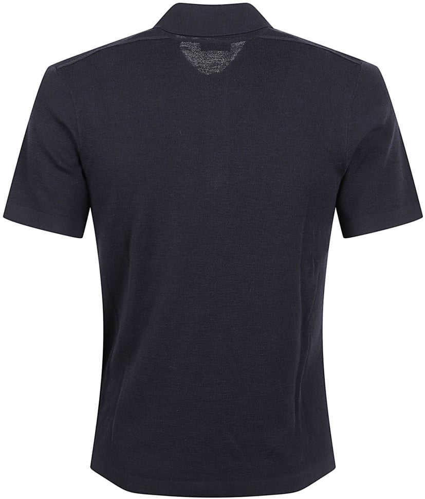 Burberry Short-Sleeved Polo Shirt With Classic Collar Zwart