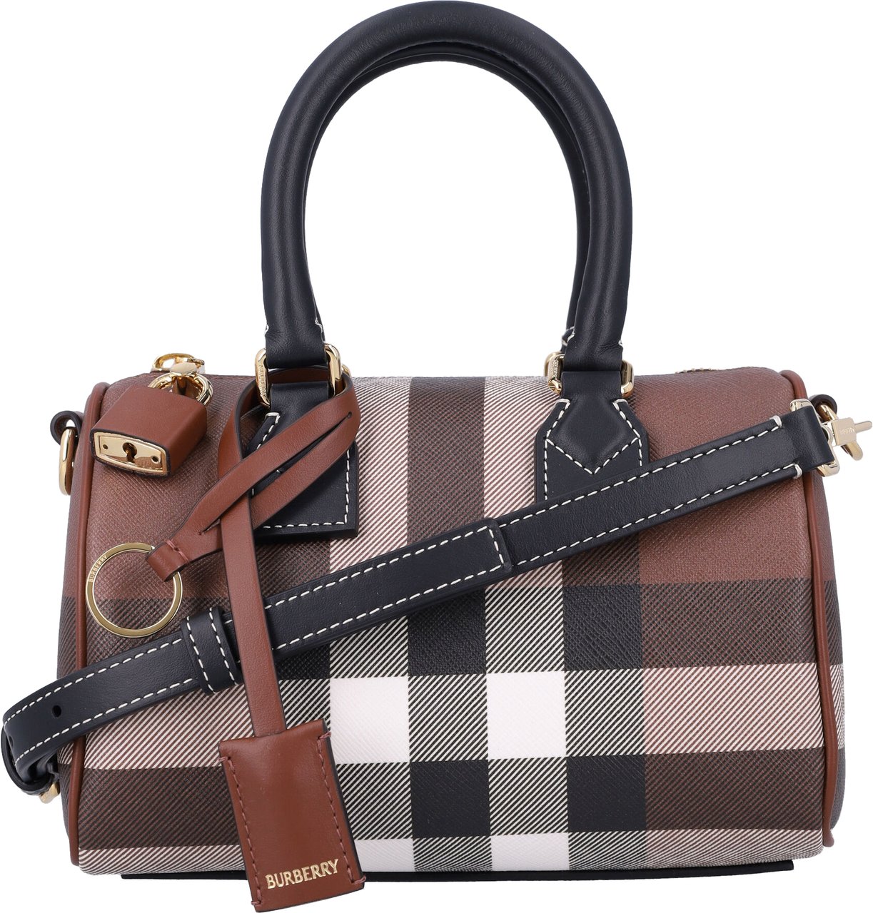 Burberry Ll Mn Bowling Bag Gc9 Dark Birch Brown Bruin