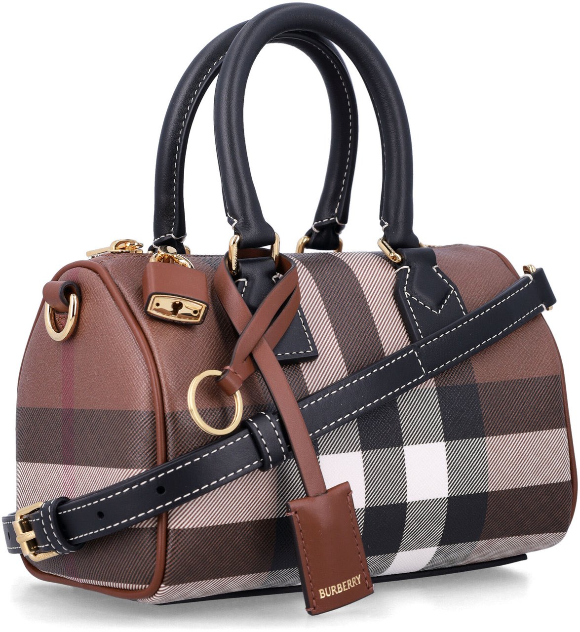 Burberry Ll Mn Bowling Bag Gc9 Dark Birch Brown Bruin