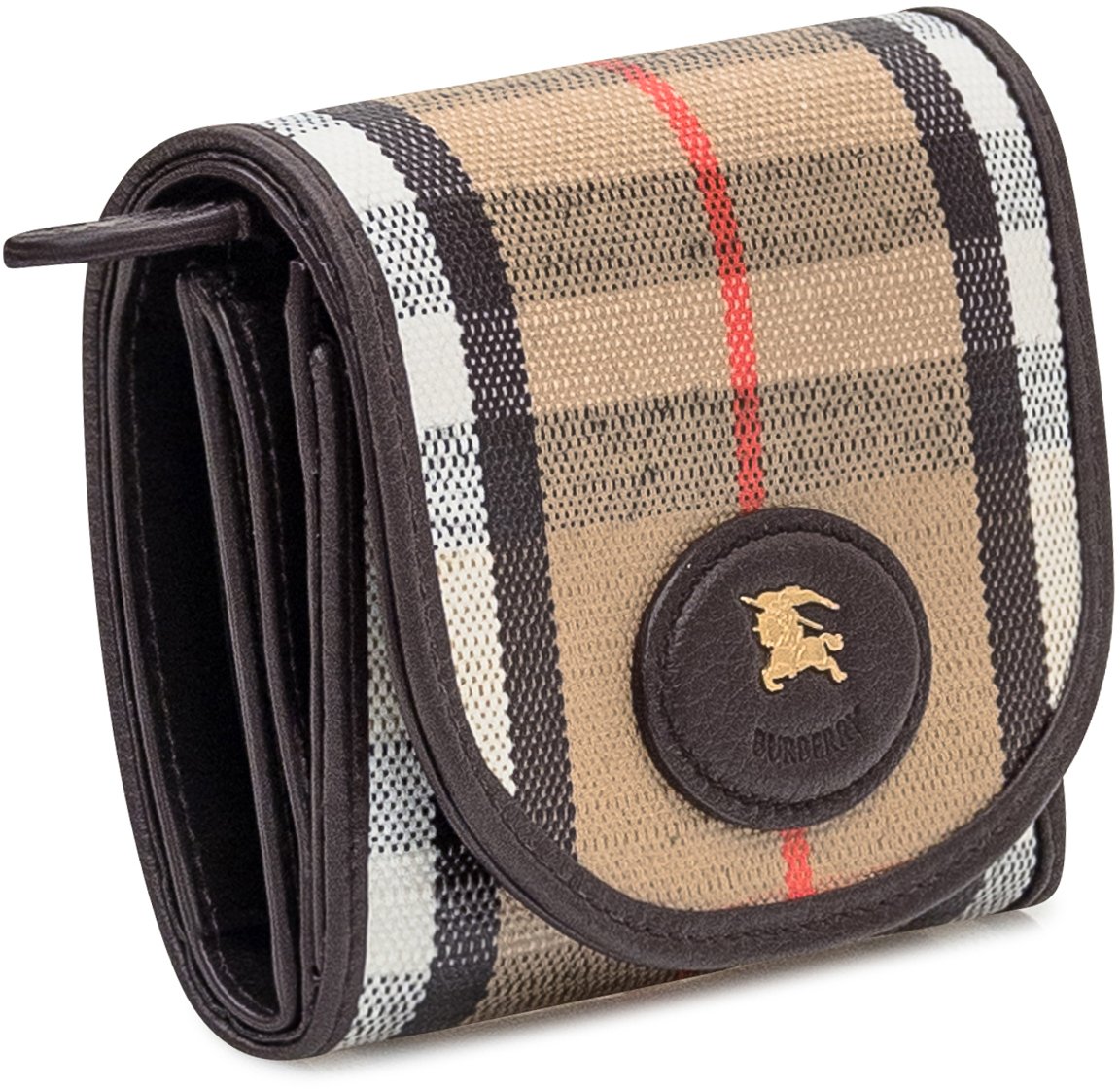 Burberry Portafoglio Burberry in tessuto tartan e pelle Bruin