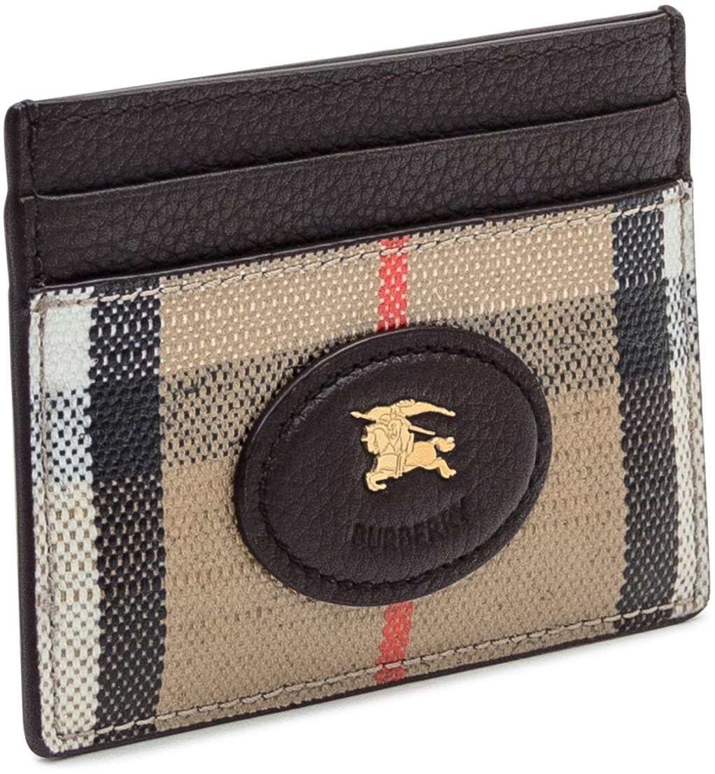 Burberry Burberry Porta Carte Check con Dettaglio Logo Divers