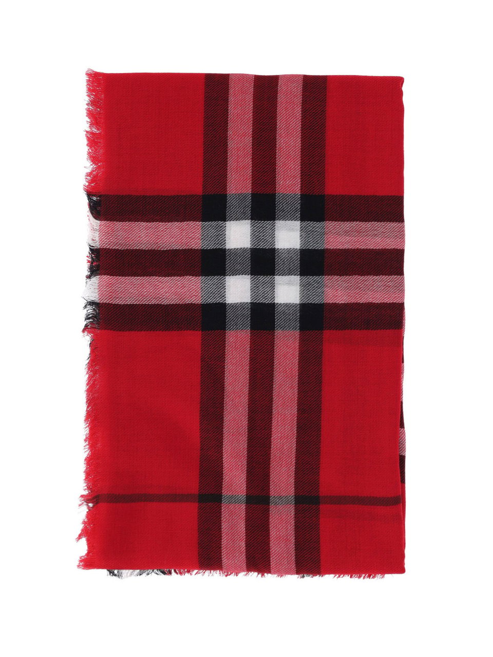 Burberry "Check" Wool Scarf – Red Rood