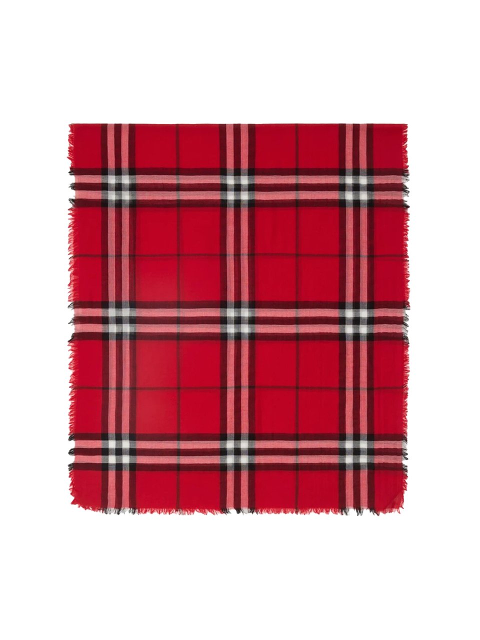 Burberry "Check" Wool Scarf – Red Rood