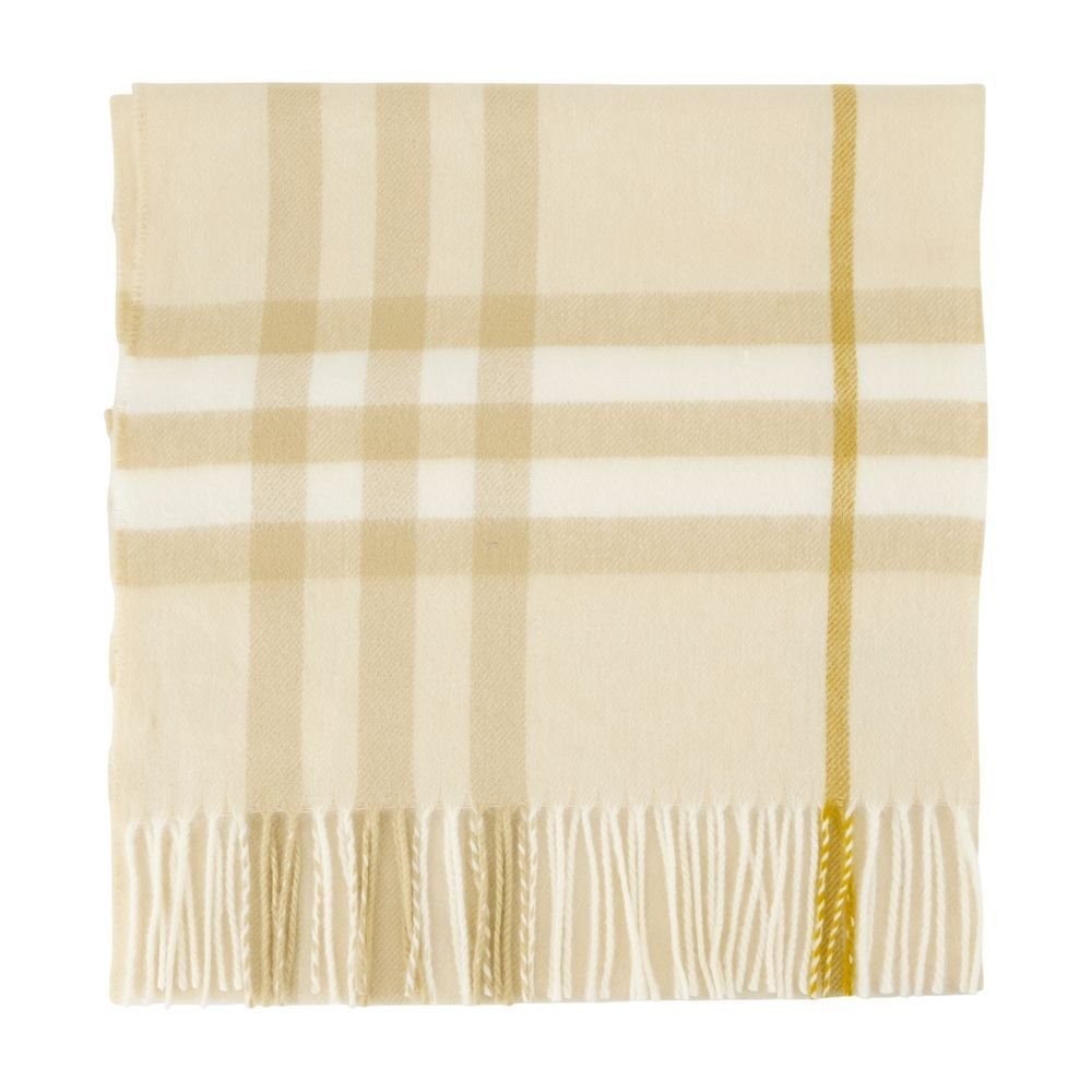 Burberry Finely Woven Beige Scarf With Smooth Texture Neutraal