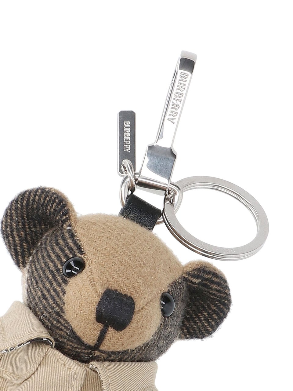Burberry Thomas Teddy Bear Keychain with Gold Accent Neutraal
