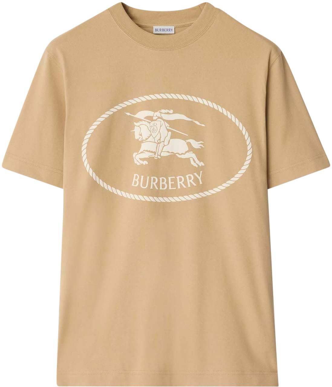 Burberry Knight Stamp Cotton T-Shirt Beige
