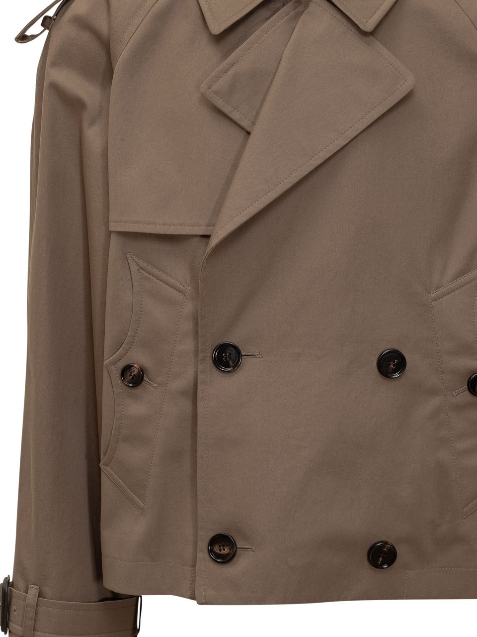 Burberry Burberry Trench Corta Doppiopetto Beige Bruin