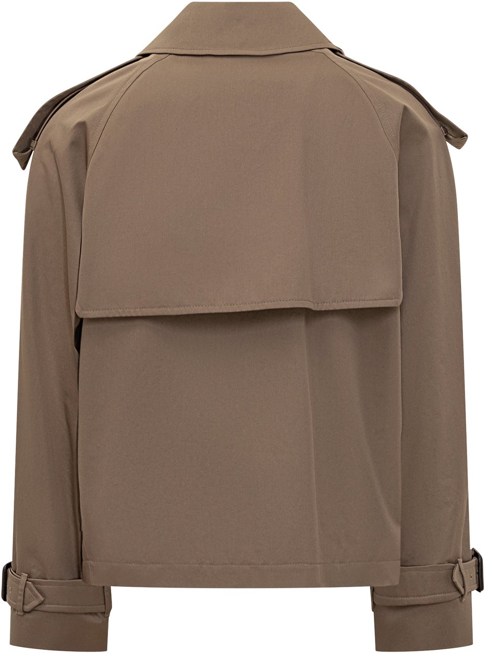 Burberry Burberry Trench Corta Doppiopetto Beige Bruin