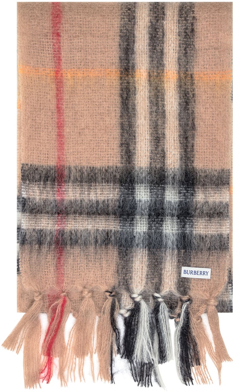 Burberry Burberry Sciarpa a Quadri in Lana con Frange Divers