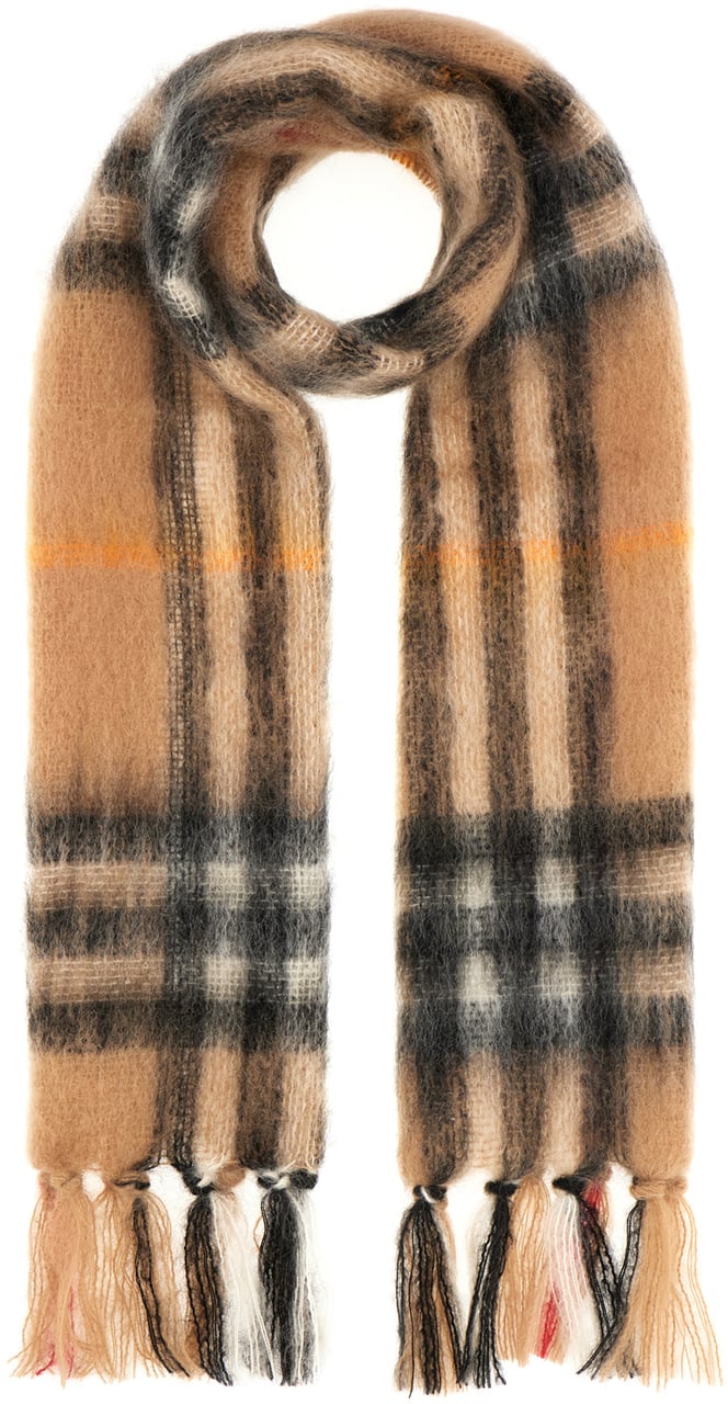 Burberry Burberry Embroidered wool blend scarf Divers