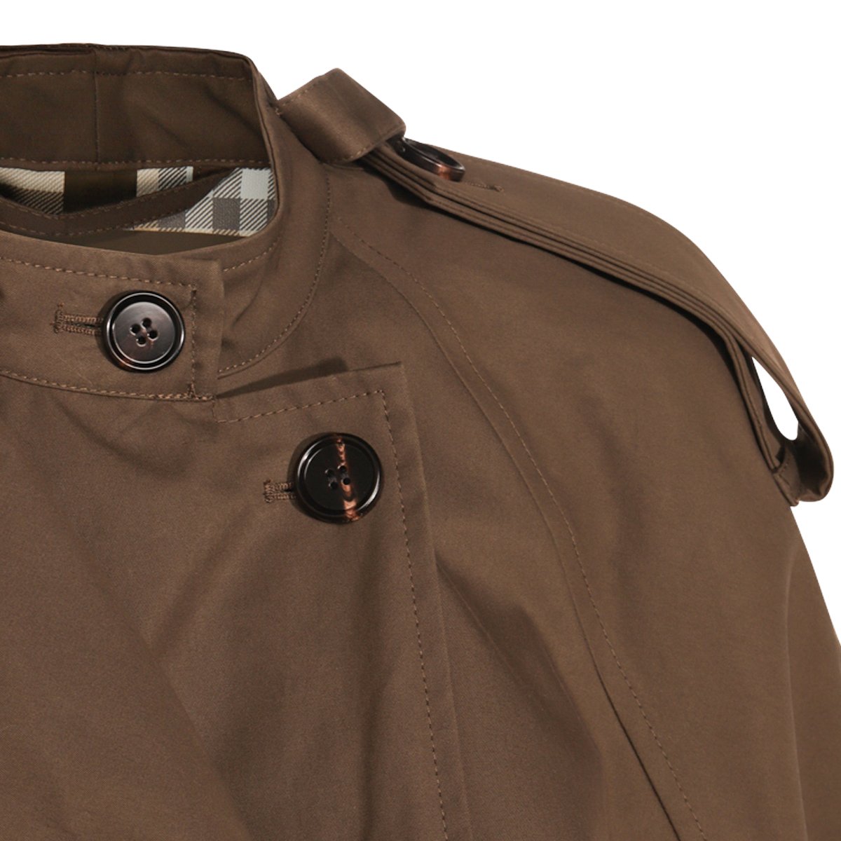 Burberry Brown Cotton Trench Coat Bruin