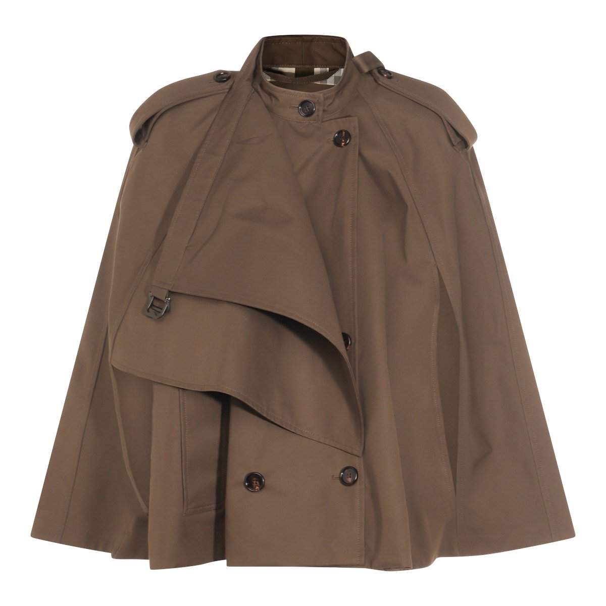 Burberry Brown Cotton Trench Coat Bruin