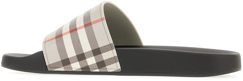 Burberry Burberry Black polyurethane slippers Zwart