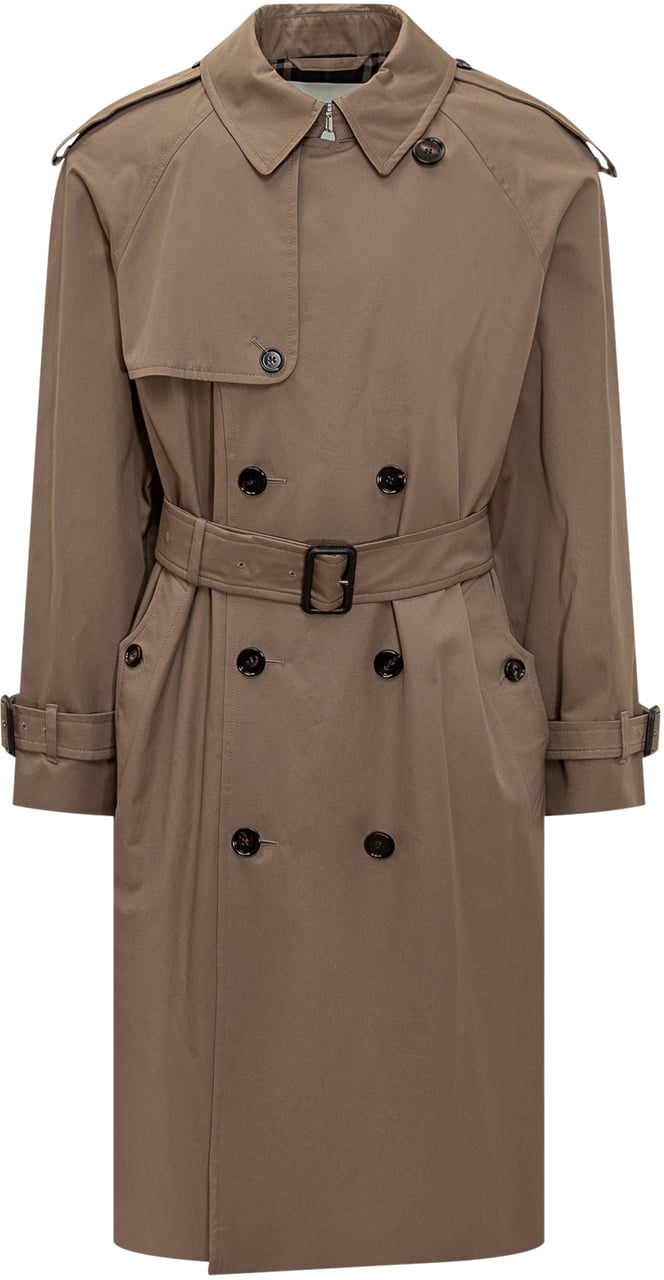 Burberry Burberry Trench Lungo Doppiopetto Beige Taupe