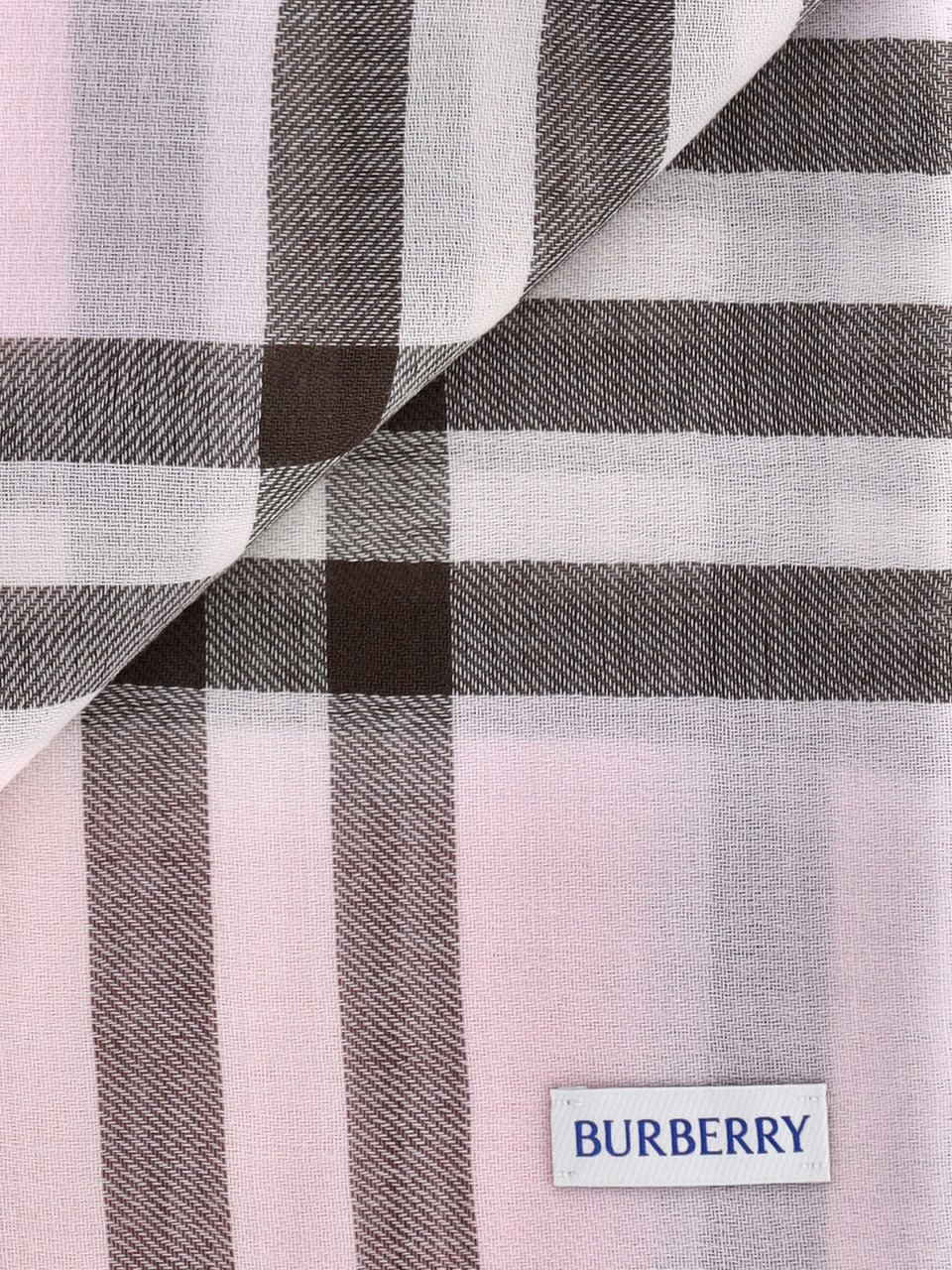 Burberry Classic Check Pattern Scarf In Light Pink Roze