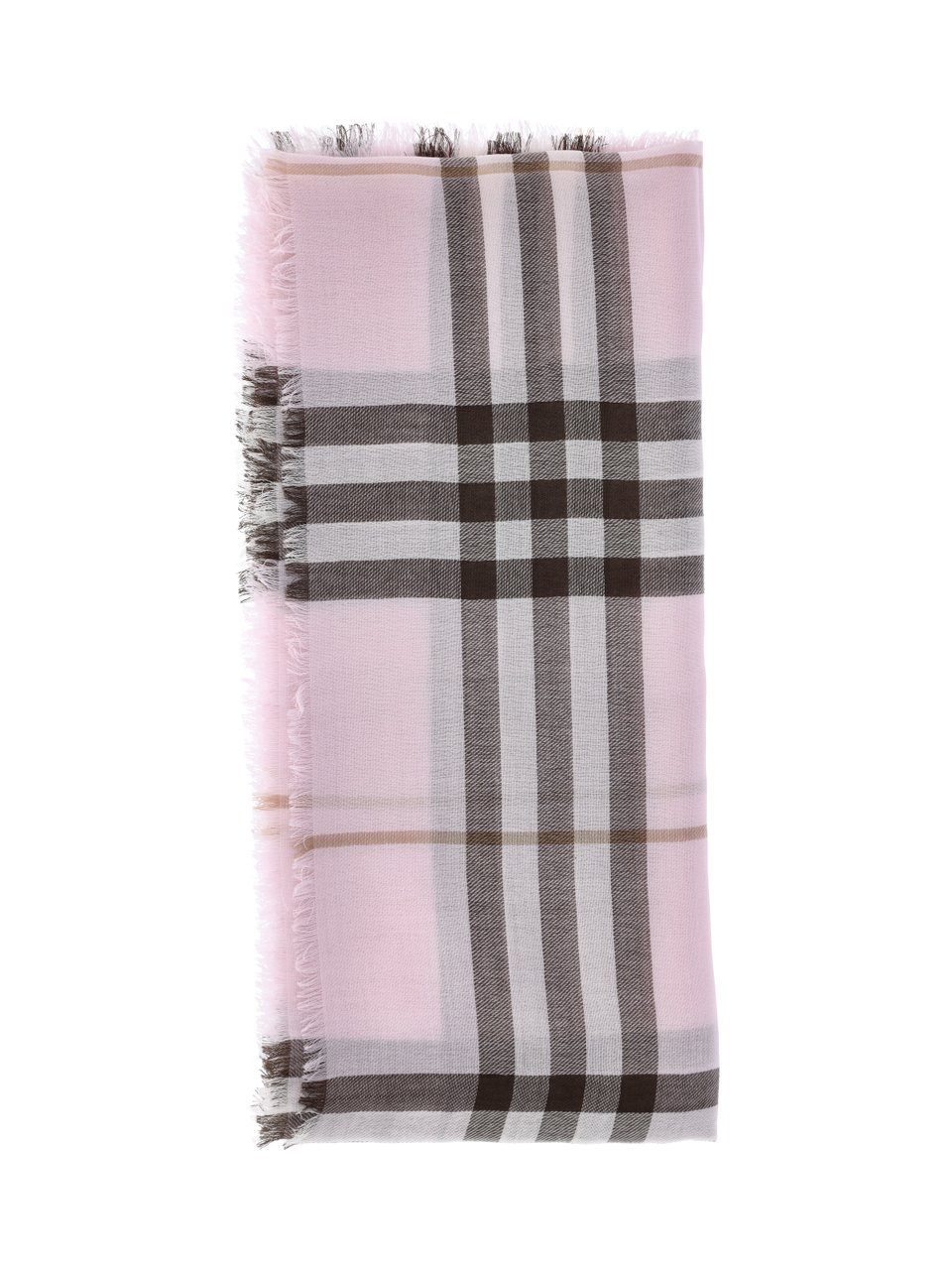 Burberry Classic Check Pattern Scarf In Light Pink Roze