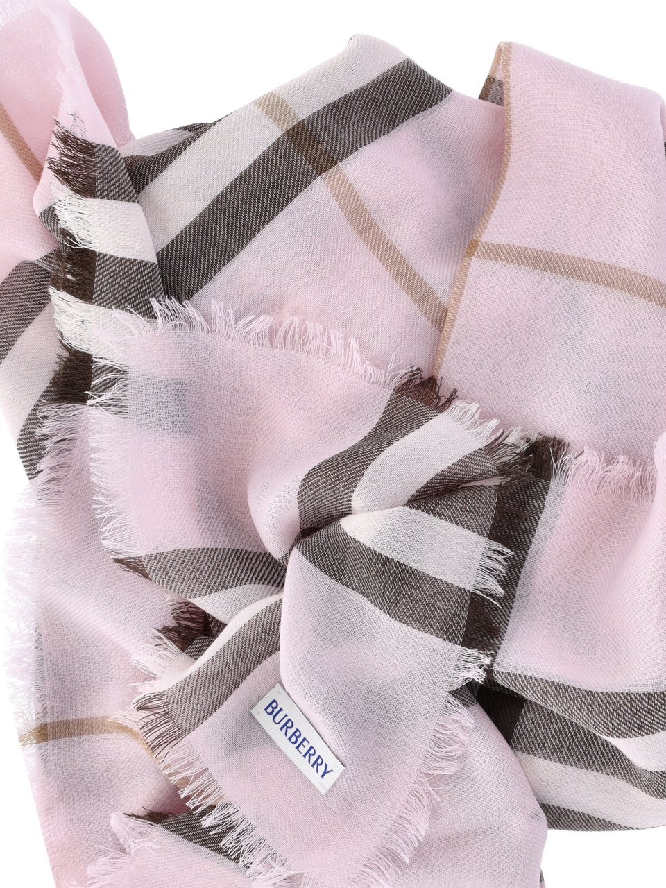 Burberry Classic Check Pattern Scarf In Light Pink Roze