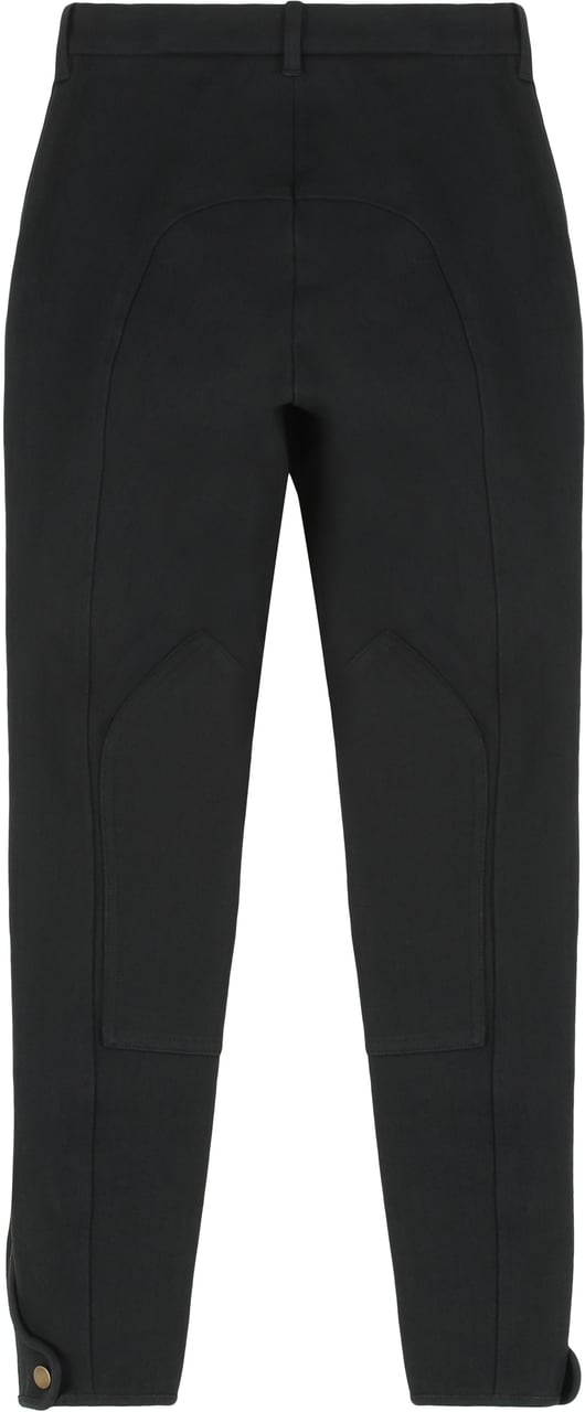 Burberry Jodhpur trousers in stretch cotton with a pinstripe pattern Zwart