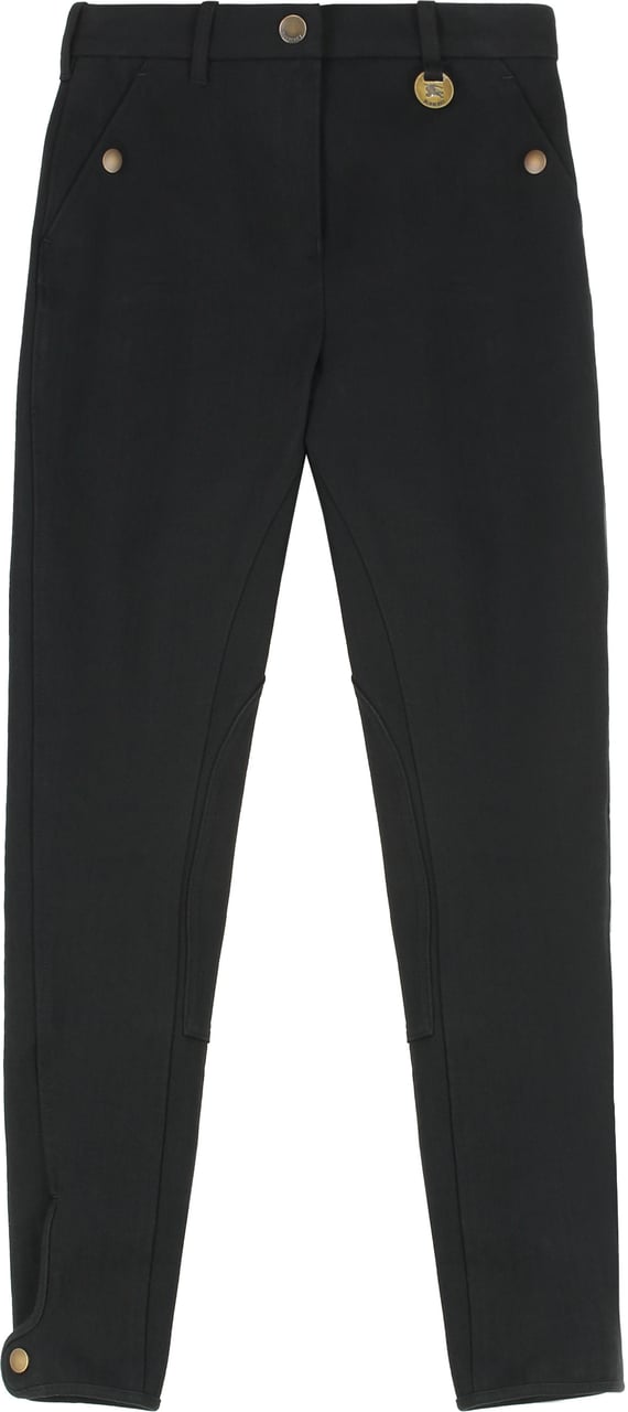 Burberry Jodhpur trousers in stretch cotton with a pinstripe pattern Zwart