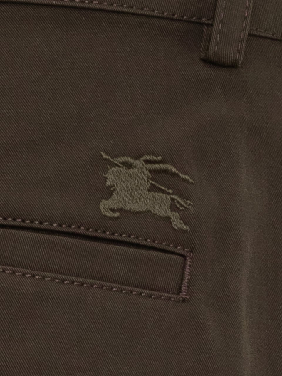Burberry Burberry Pantaloni Slim Fit in Cotone Stretch Bruin