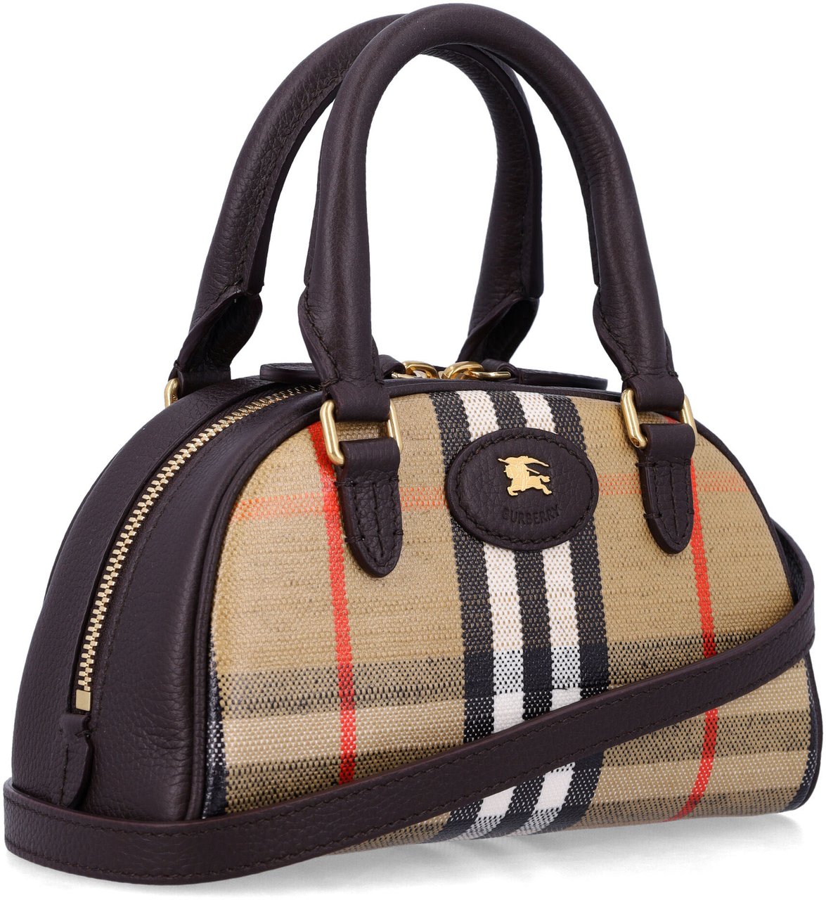 Burberry Highlands Mini Bowling Sand Check Beige