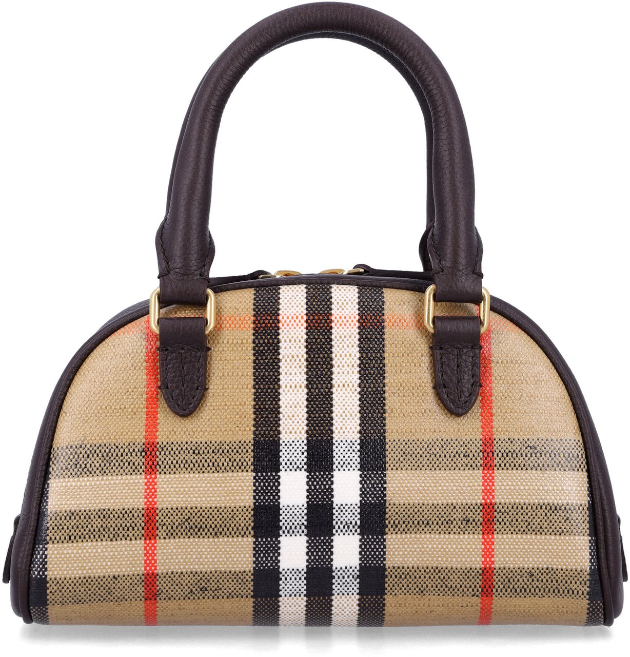 Burberry Highlands Mini Bowling Sand Check Beige