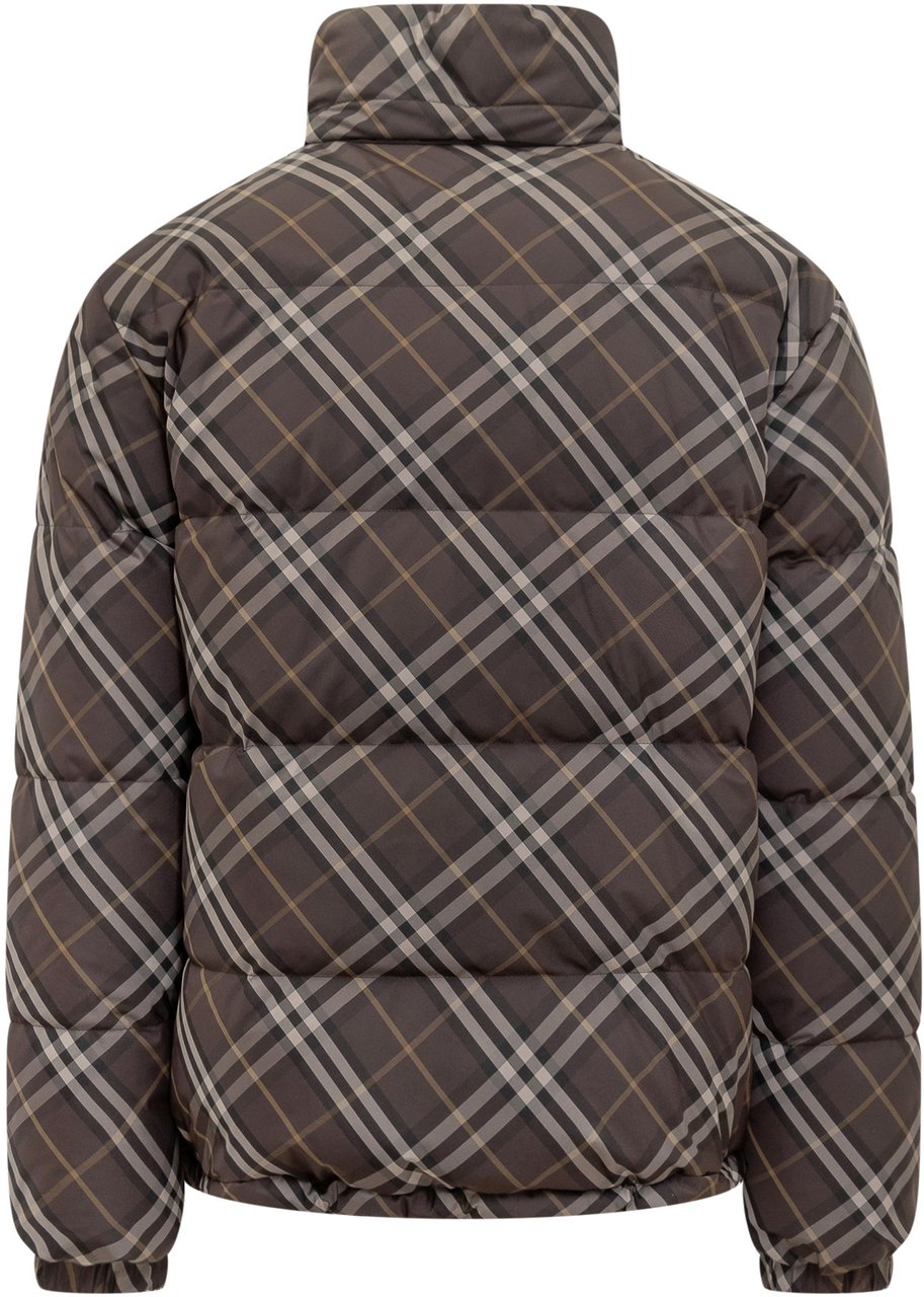 Burberry Burberry Snowdon Piumino Reversibile Check Marrone Zwart