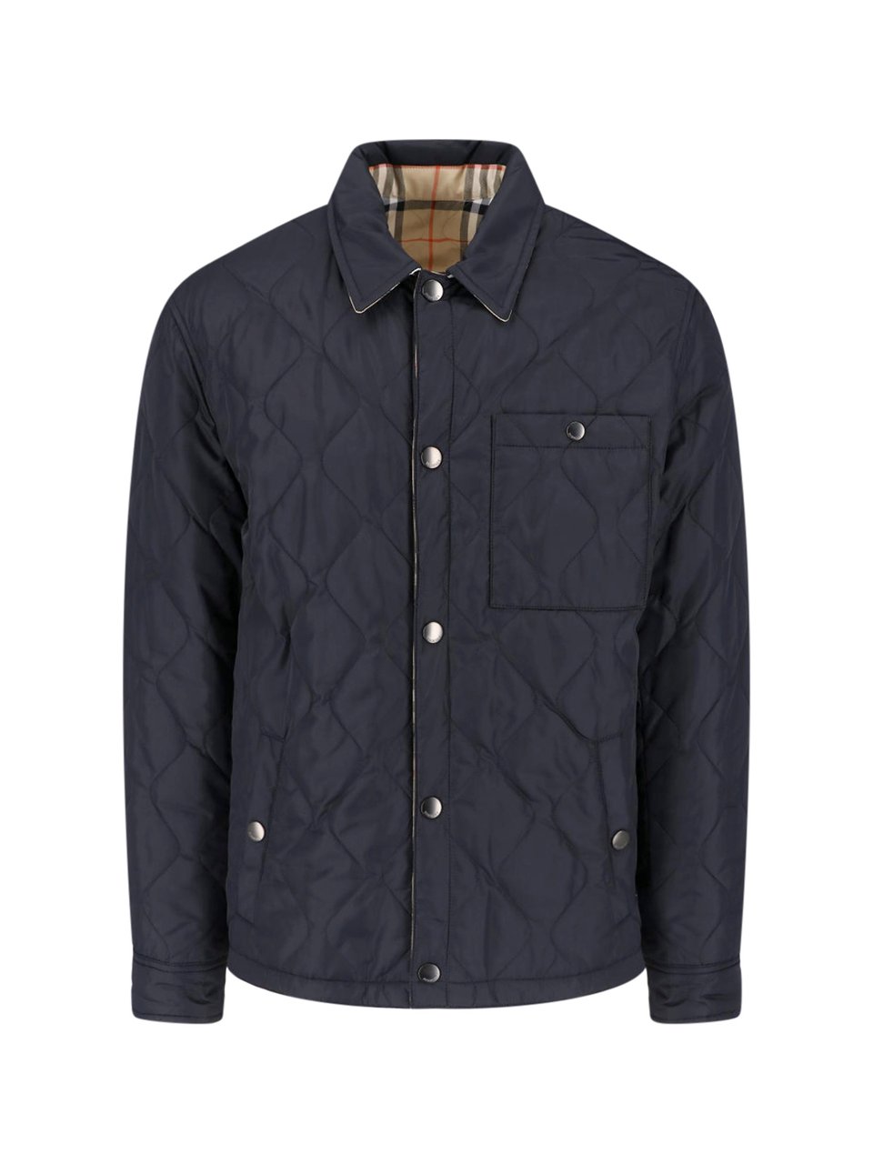 Burberry Reversible Quilted Jacket with Diamond-Stitched Design Zwart