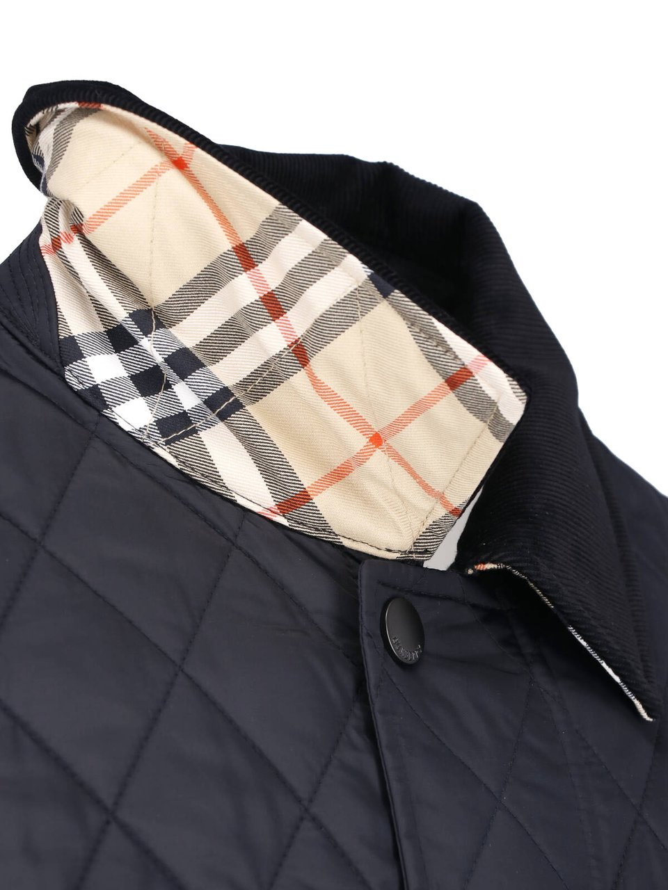 Burberry Dark Blue Haddington Quilted Jacket Blauw