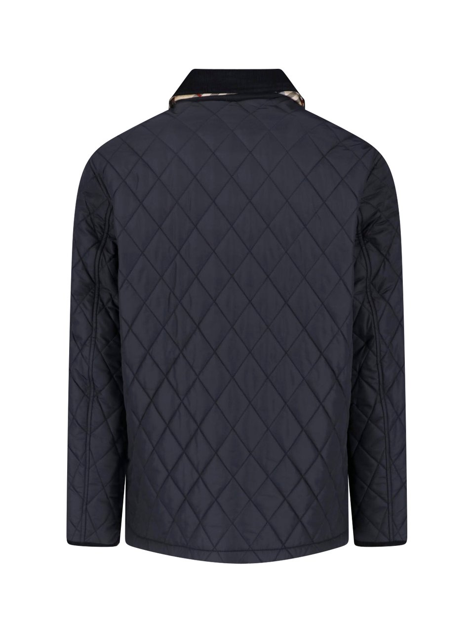Burberry Dark Blue Haddington Quilted Jacket Blauw