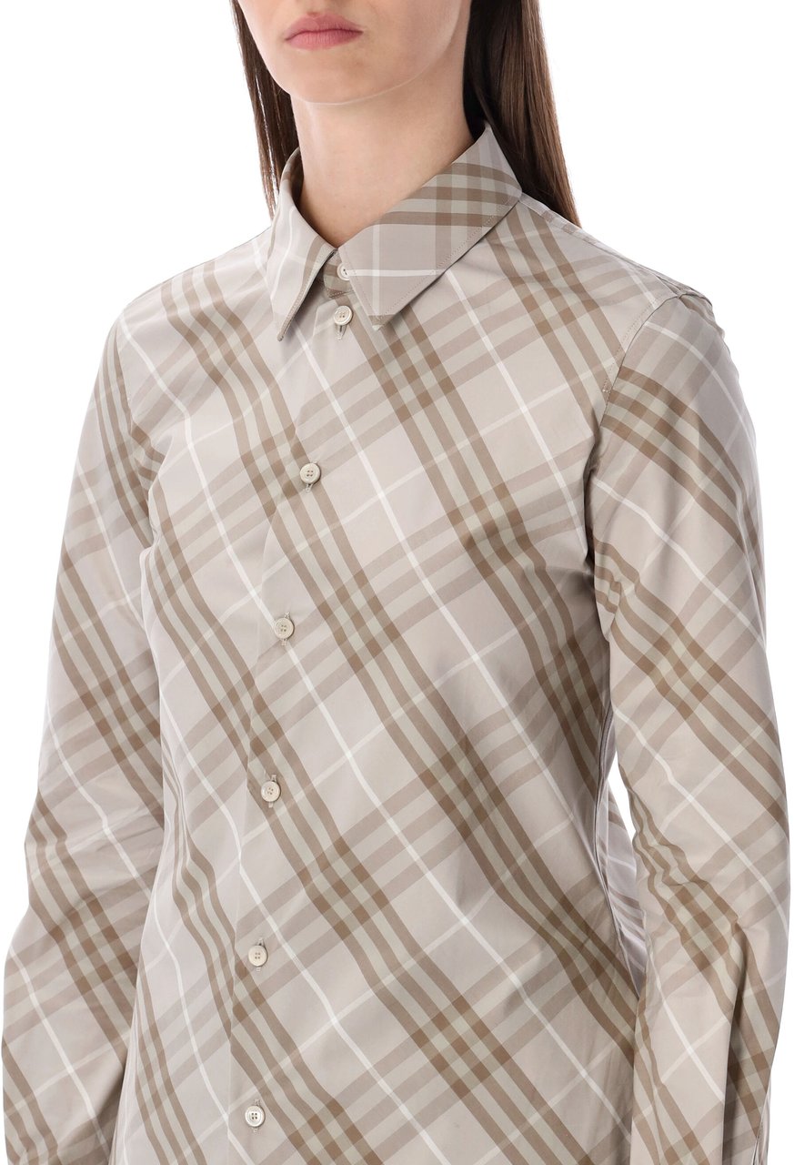 Burberry Simone Chrck Shirt Stone Grey Taupe