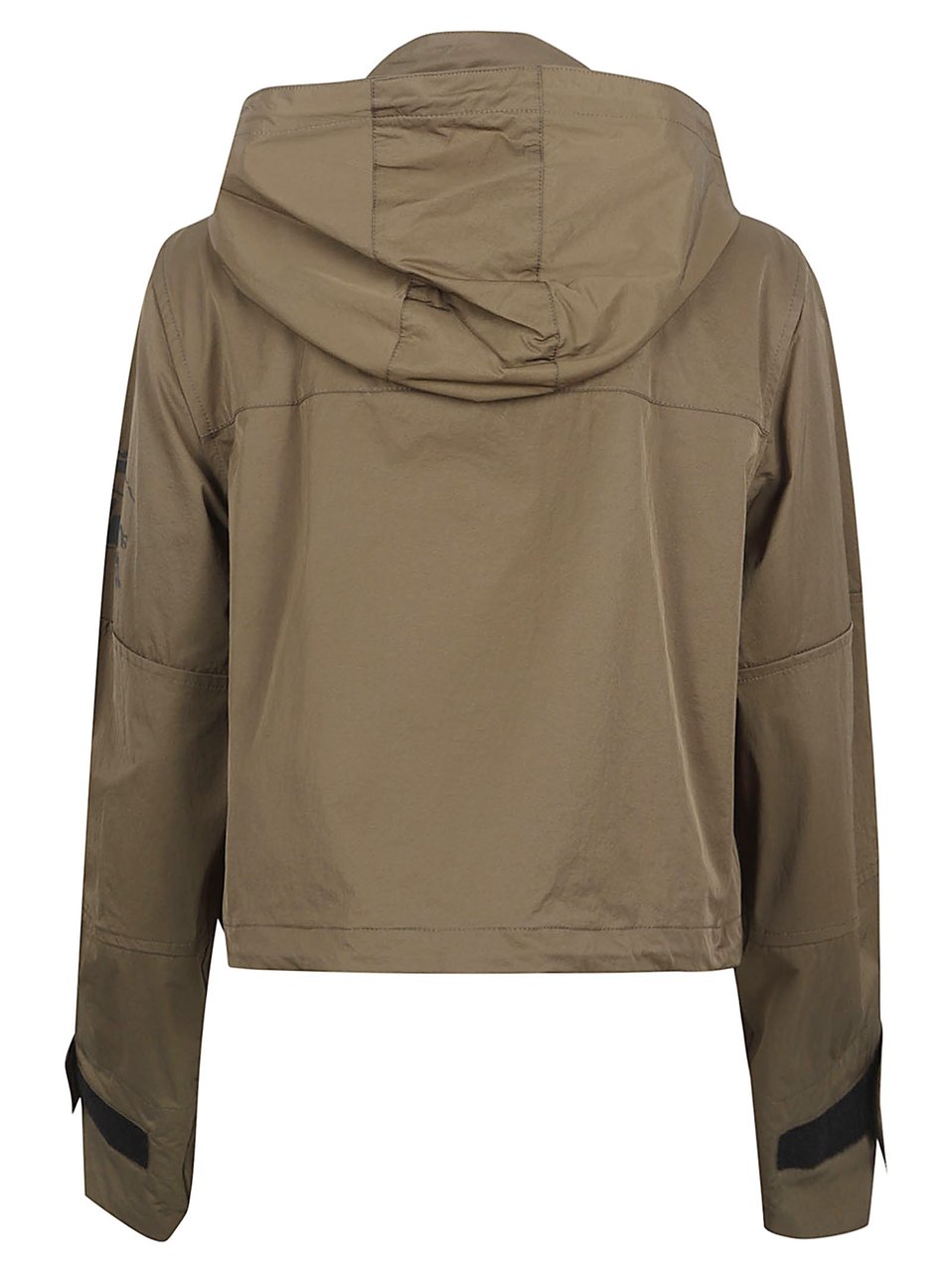 Burberry Cropped Jacket with Detachable Hood and Equestrian Detail Bruin