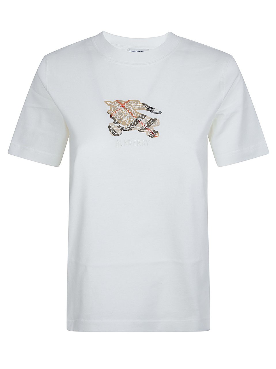 Burberry Short-Sleeved T-Shirt with Equestrian Knight Applique Wit