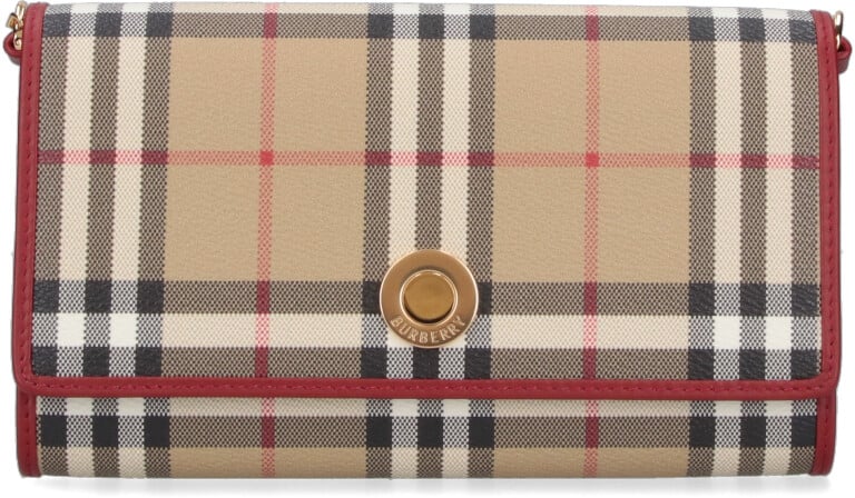Burberry Compact Beige Wallet With Snap Closure And Minimalist Design Bruin