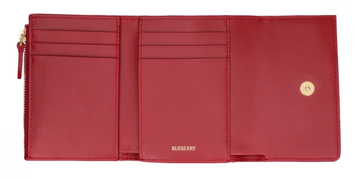 Burberry Multicolor Check Pattern Fabric Wallet Neutraal