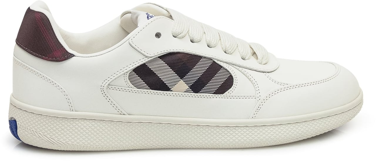 Burberry Burberry Sneakers Basse in Pelle con Dettaglio Check Wit