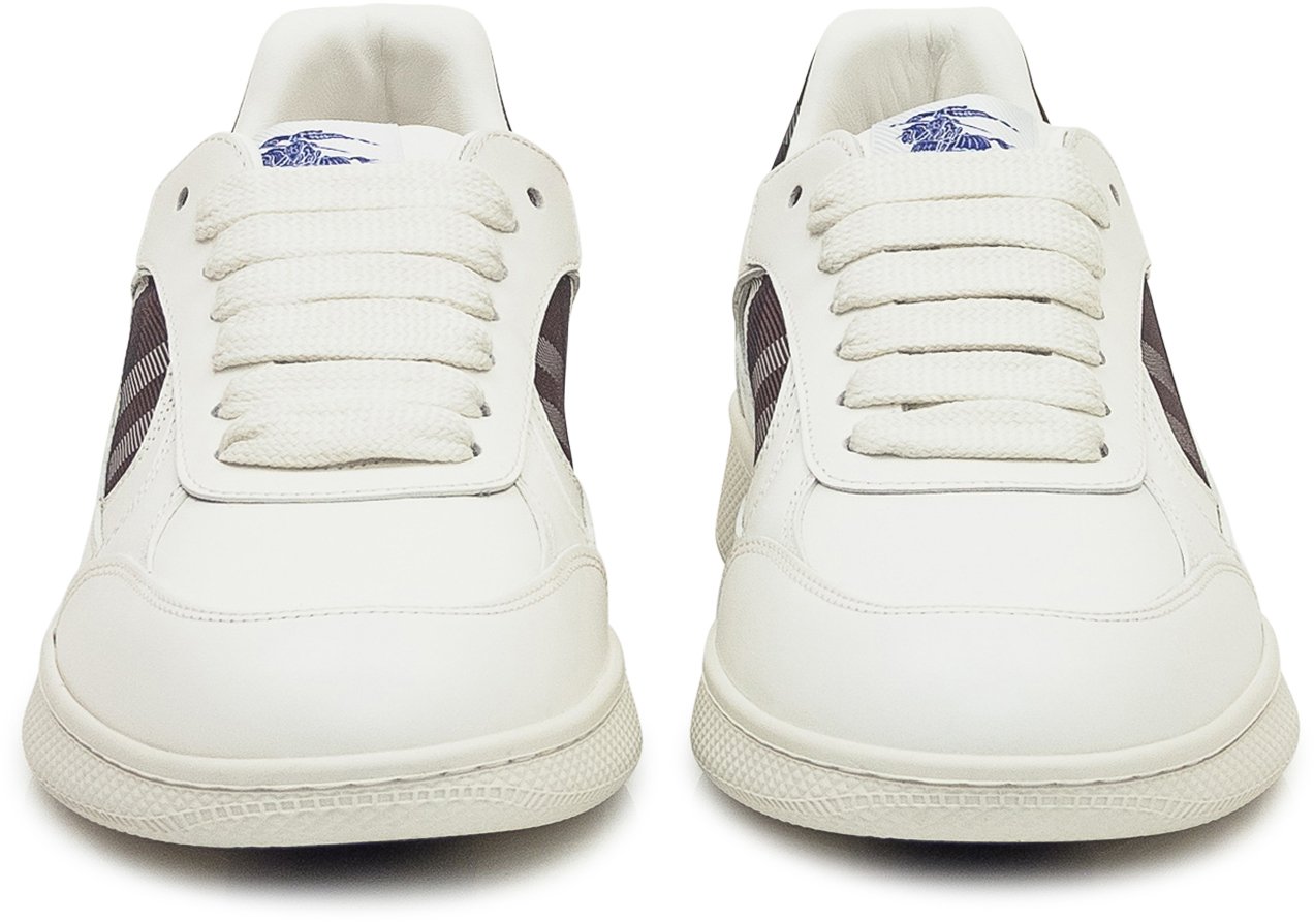 Burberry Burberry Sneakers Basse in Pelle con Dettaglio Check Wit