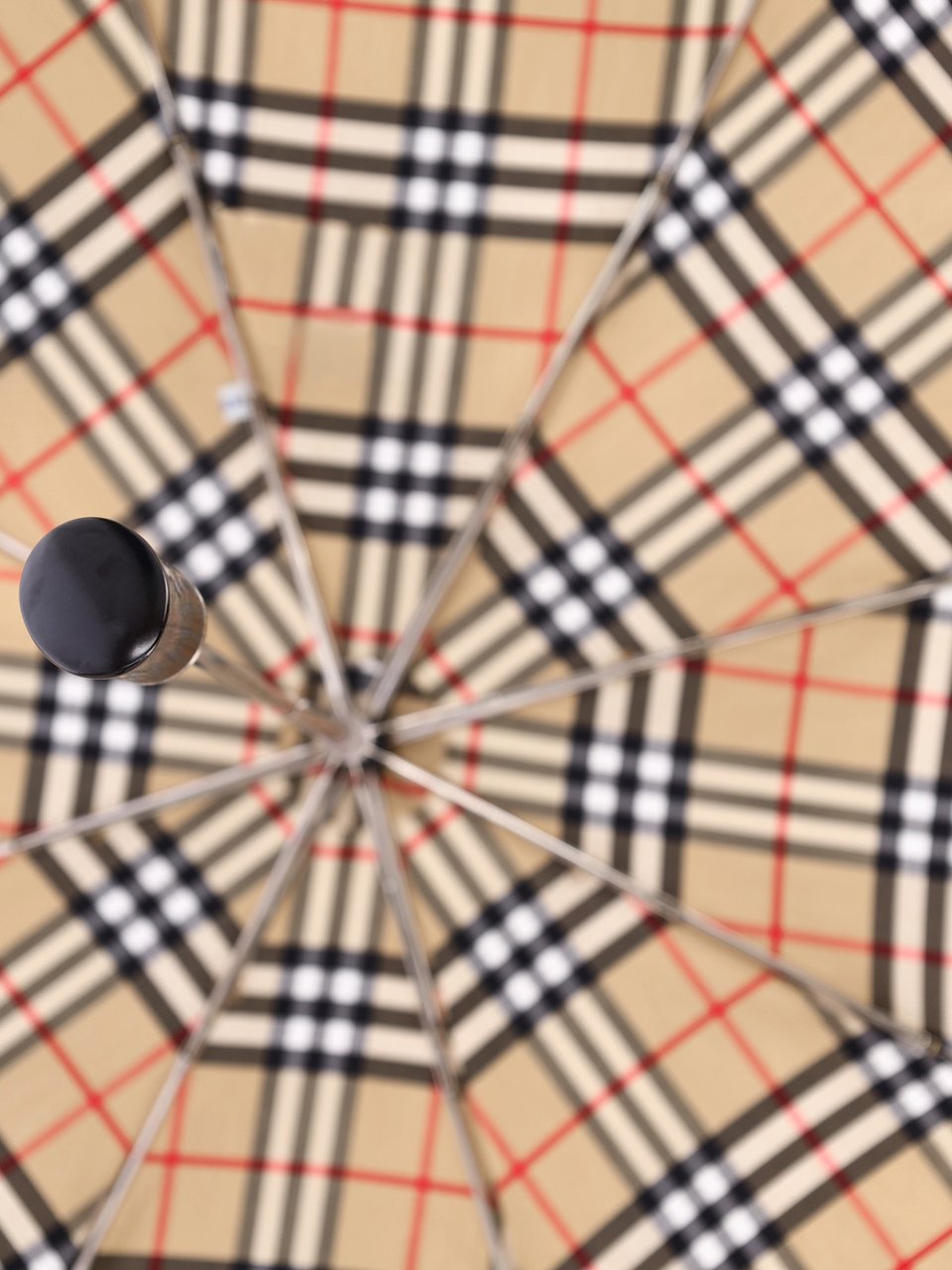 Burberry Classic Checkered Foldable Umbrella Neutraal