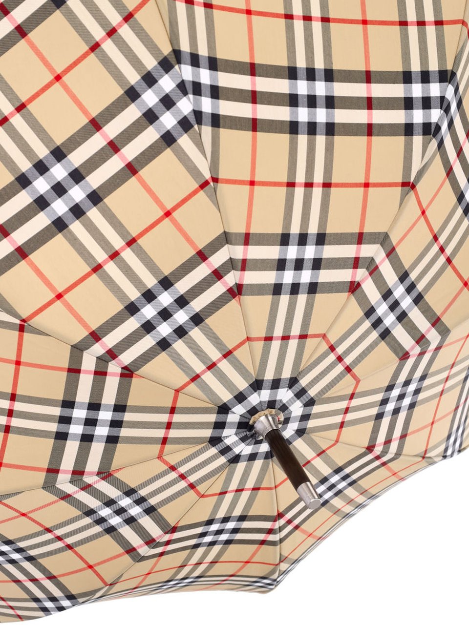 Burberry Classic Plaid Umbrella with Curved Handle Neutraal