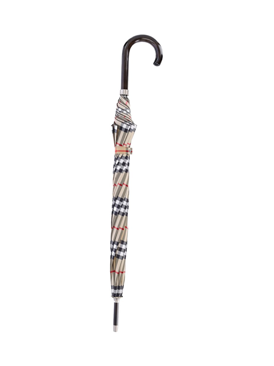 Burberry Classic Plaid Umbrella with Curved Handle Neutraal