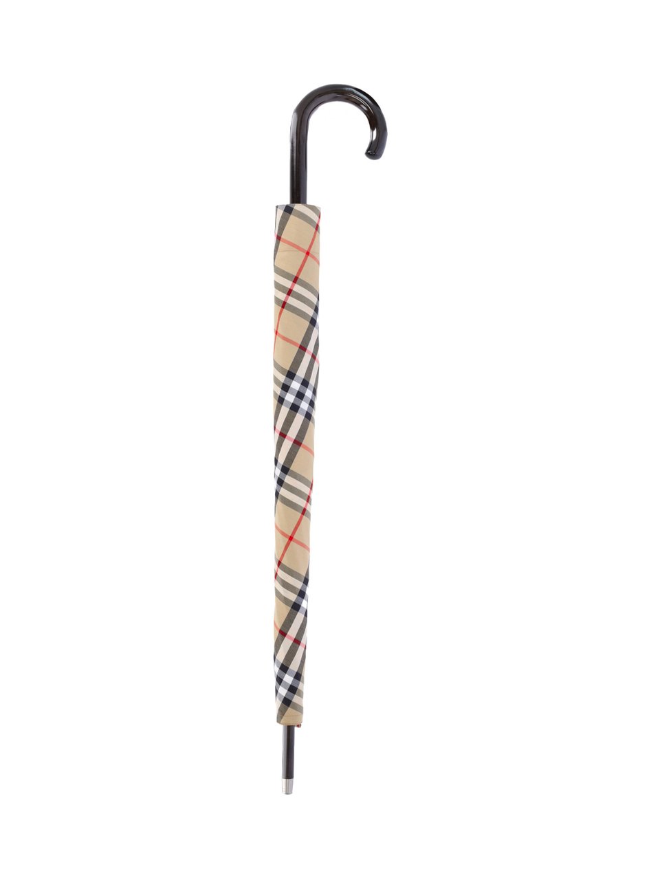 Burberry Classic Plaid Umbrella with Curved Handle Neutraal