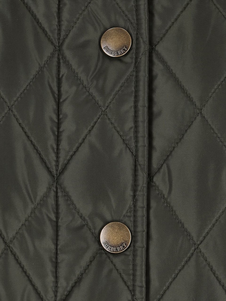 Burberry Quilted Green Burberry Car Coat Groen