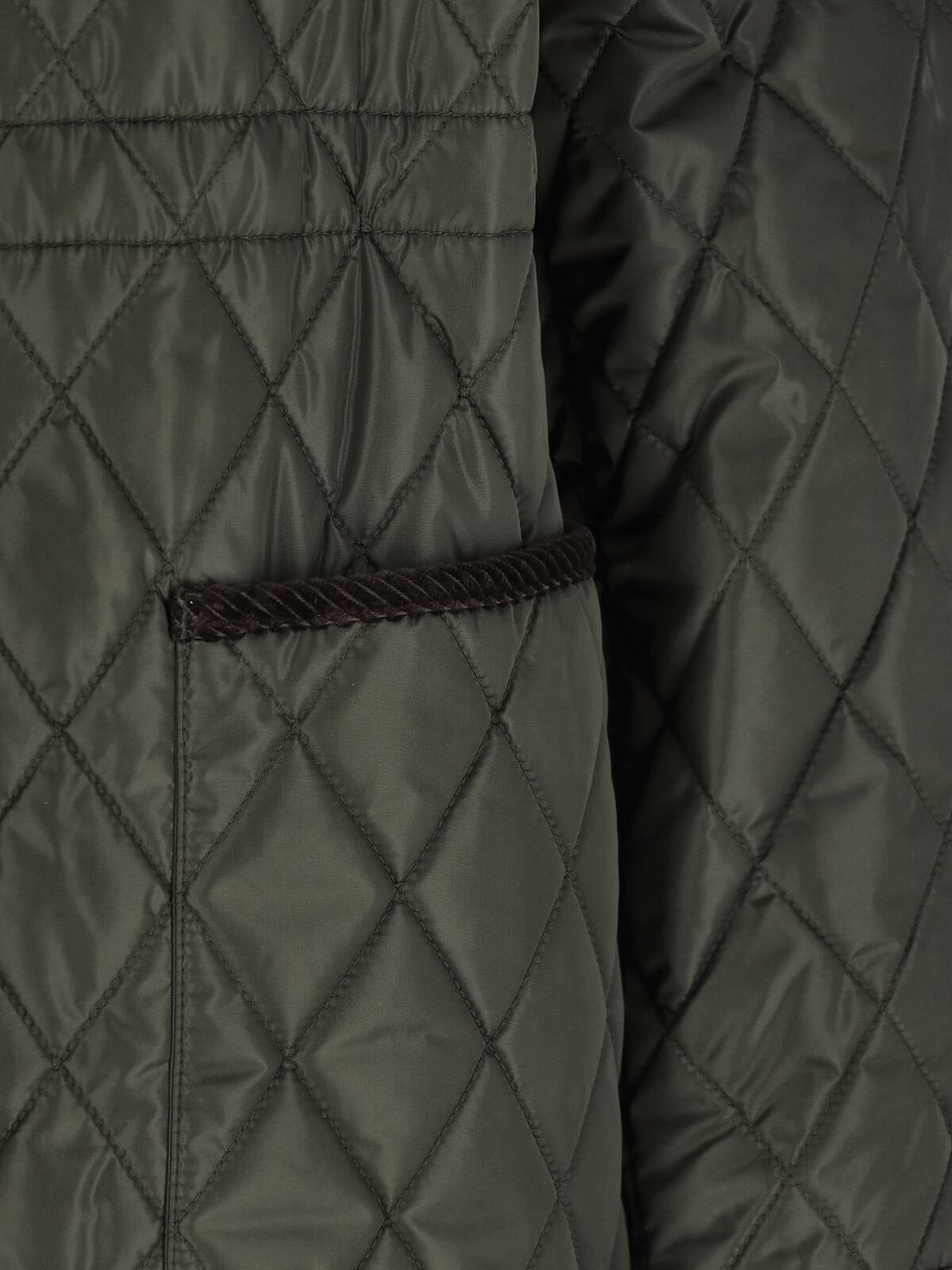 Burberry Quilted Green Burberry Car Coat Groen