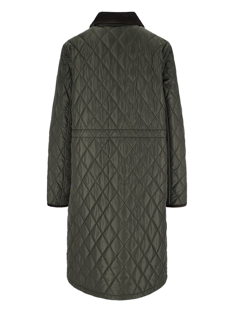 Burberry Quilted Green Burberry Car Coat Groen