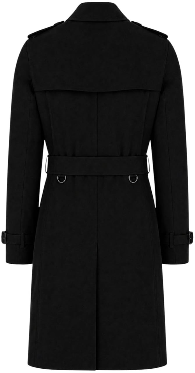 Burberry Black cotton trench Zwart