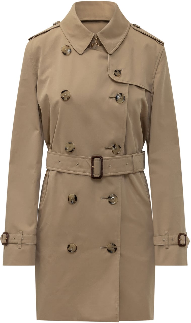 Burberry Trench Doppiopetto con Cintura Beige