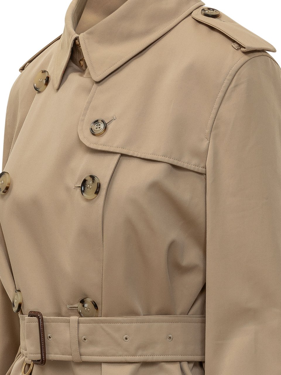 Burberry Trench Doppiopetto con Cintura Beige